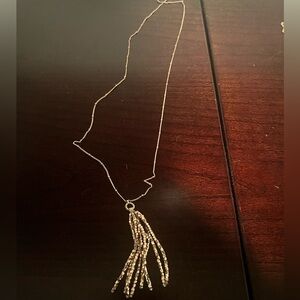 Boutique gold long tassel necklace